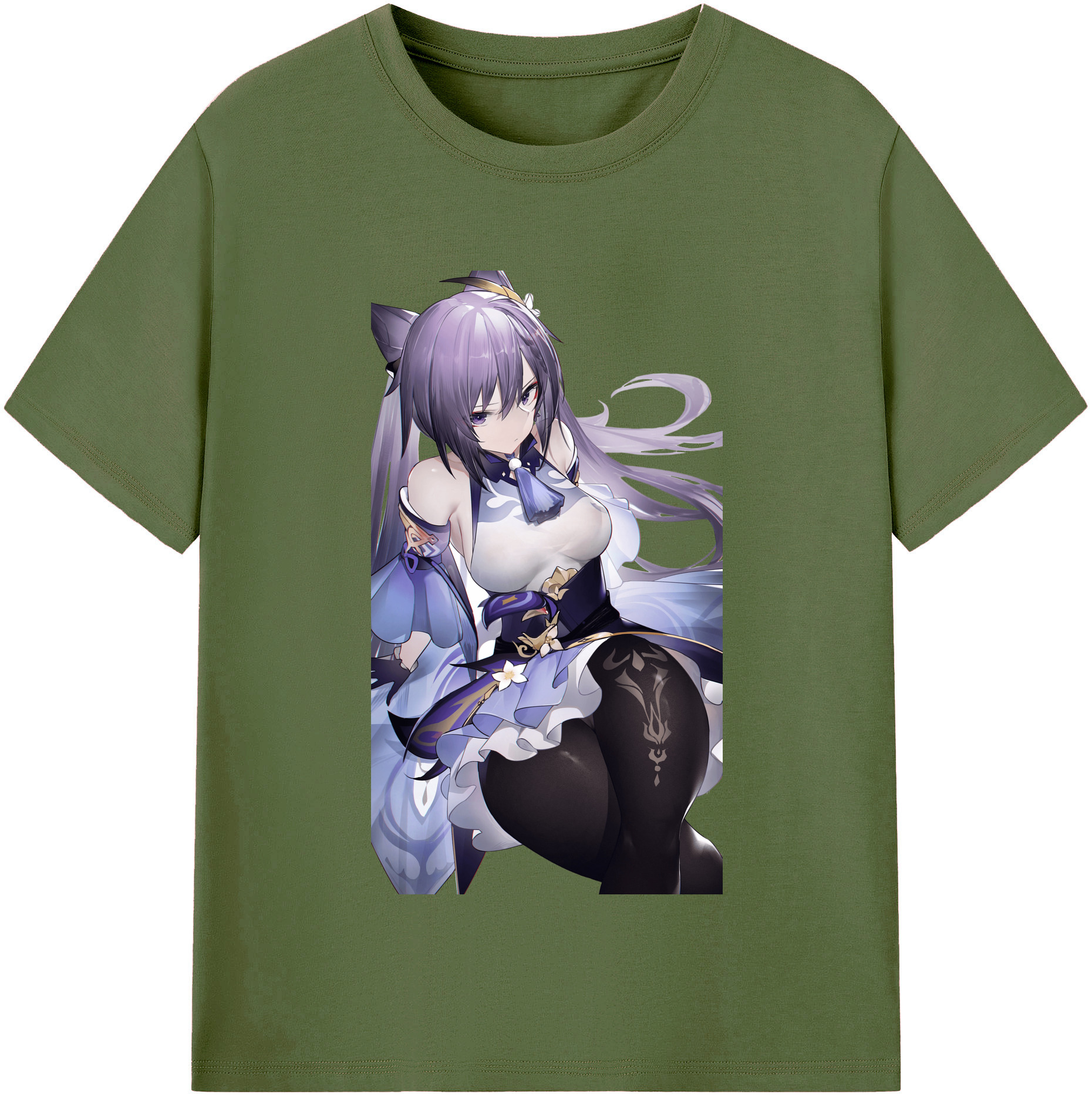 げんし神 刻晴 こくせい genshin Kokusei 綿100％半袖Tシャツ（フロントプリント）